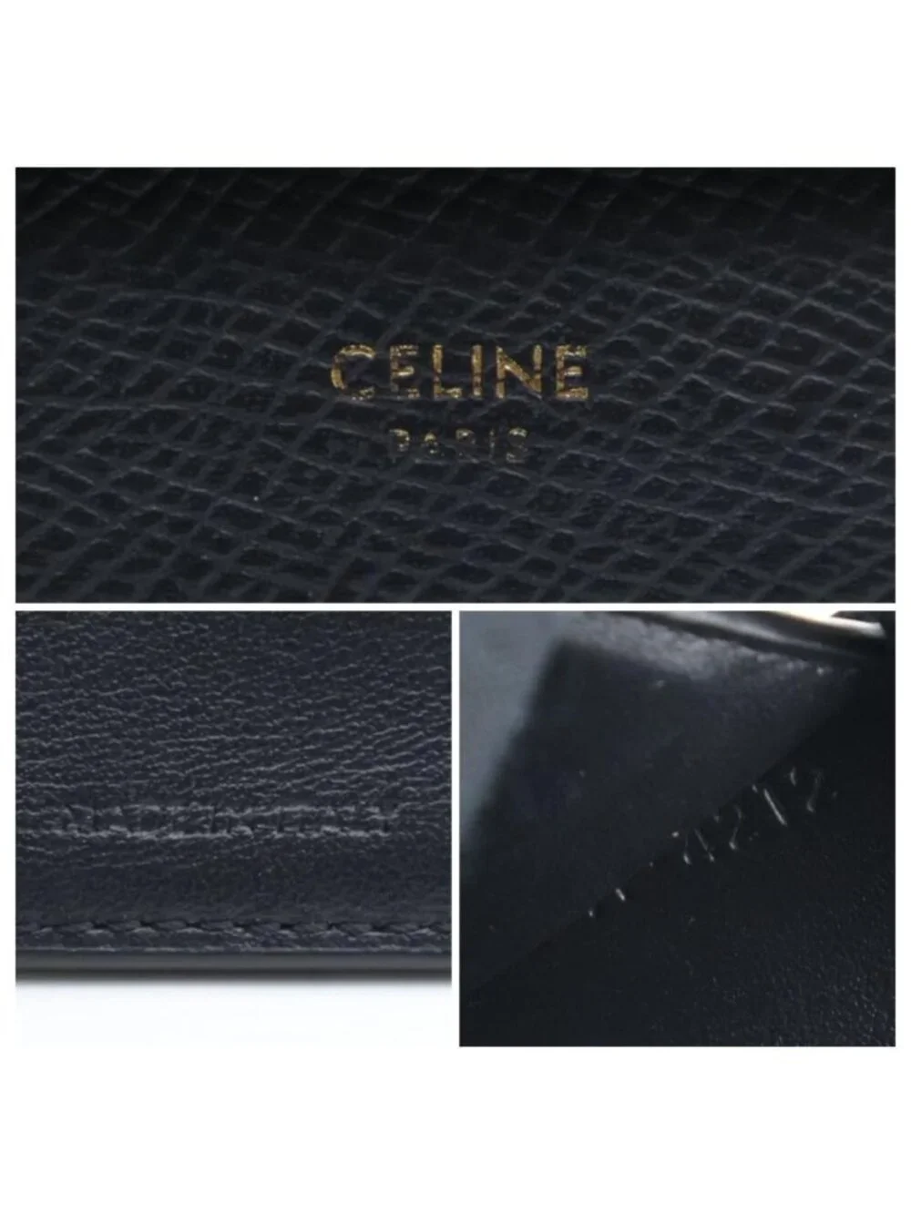 Celine Trifold Wallet Black